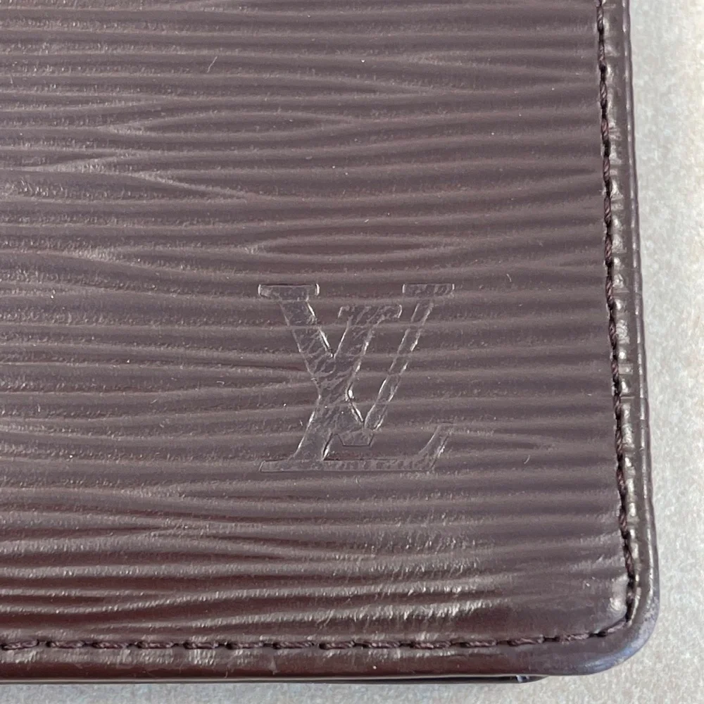 Louis Vuitton Brown Epi Leather Porte Cartes Credit Wallet -Preloved